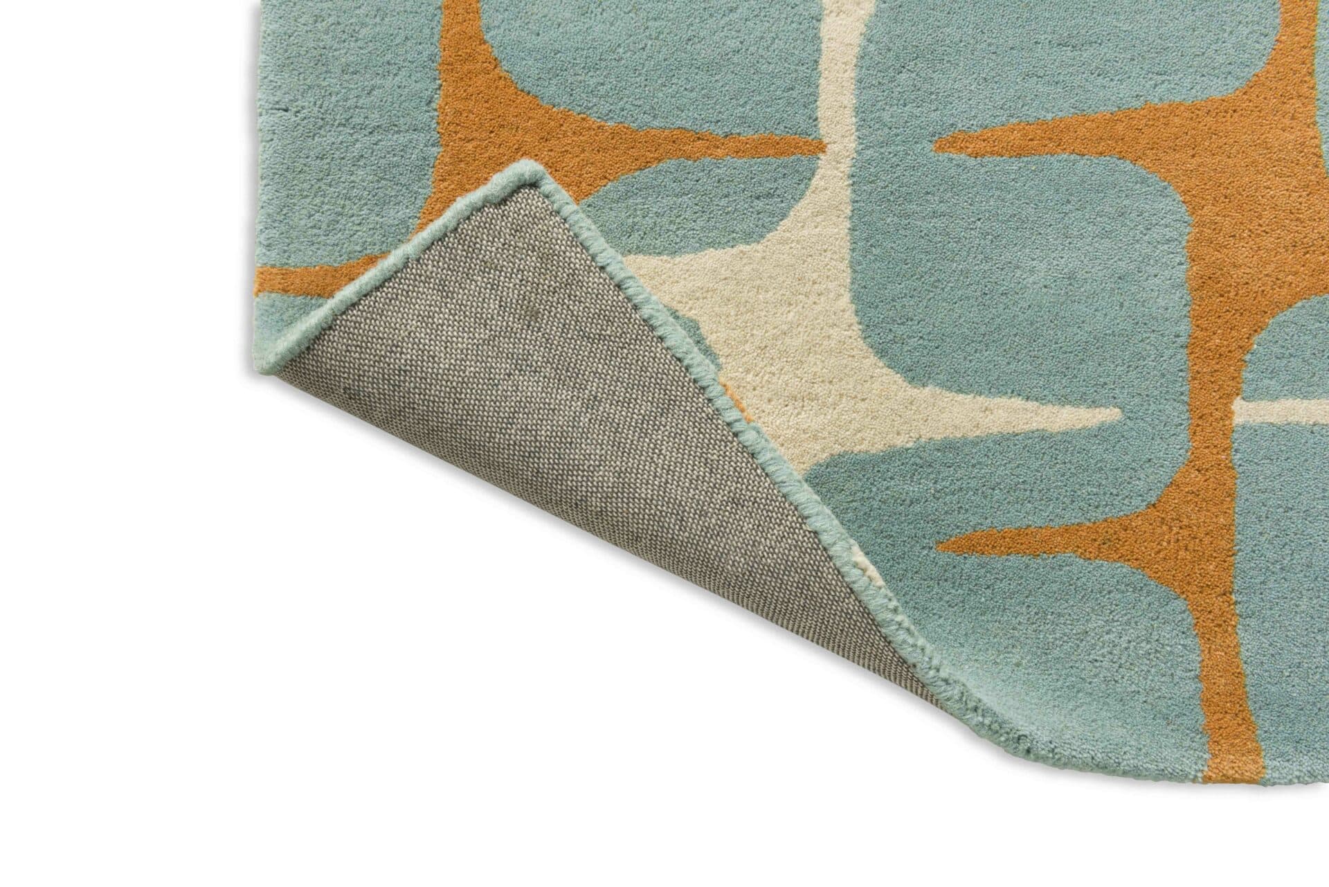 Rug Going Lohko Sky 200x280 cm, turquoise, orange, wool, Scion Living - 56346