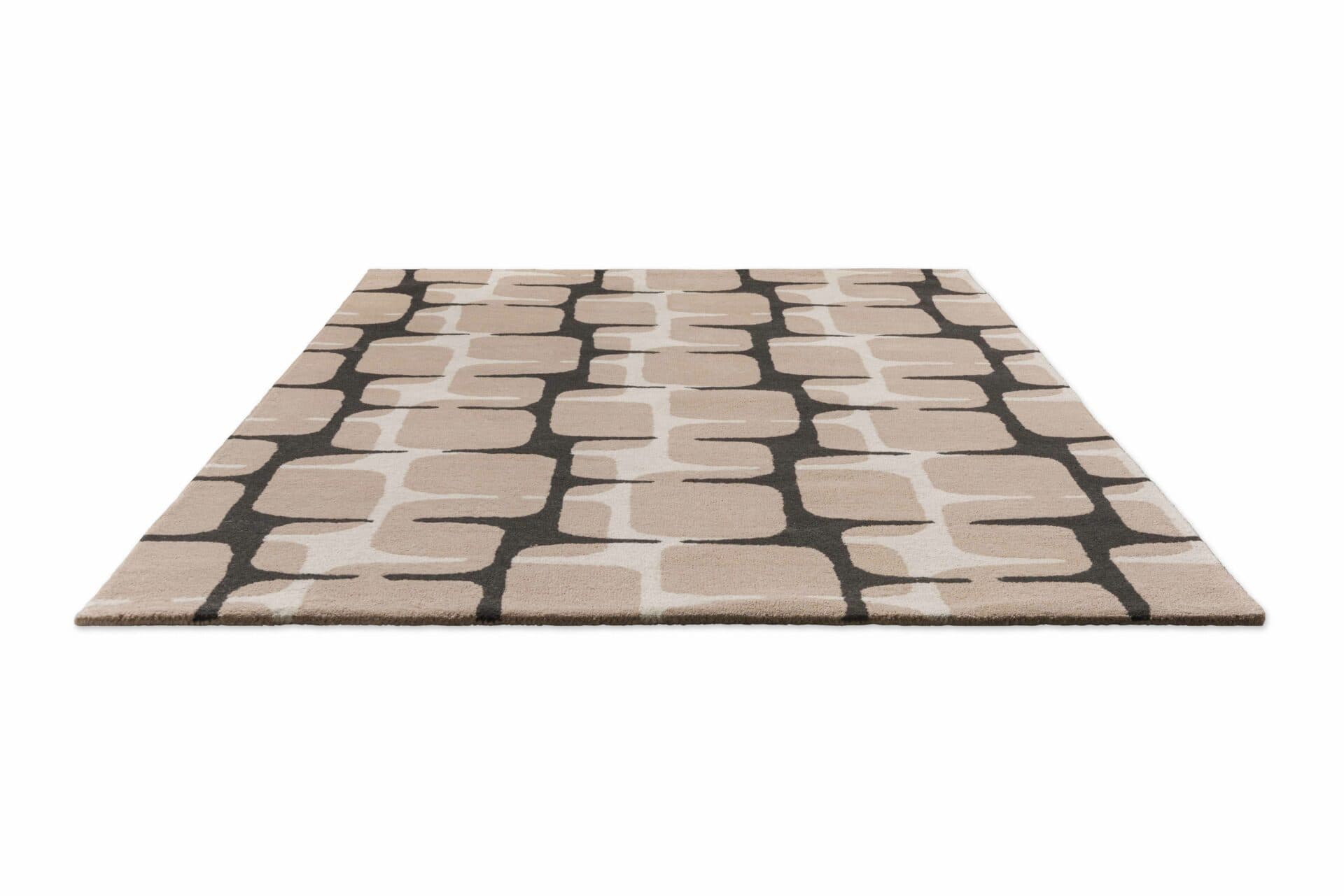 Rug GOING LOHKO DUSK 250x350 cm, beige, black, pink, wool, Scion Living - 56306