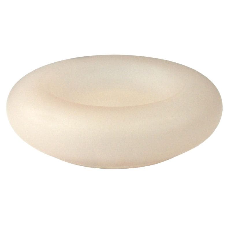 Beżowa patera z matowego szkła, Murano, Włochy, lata 80.