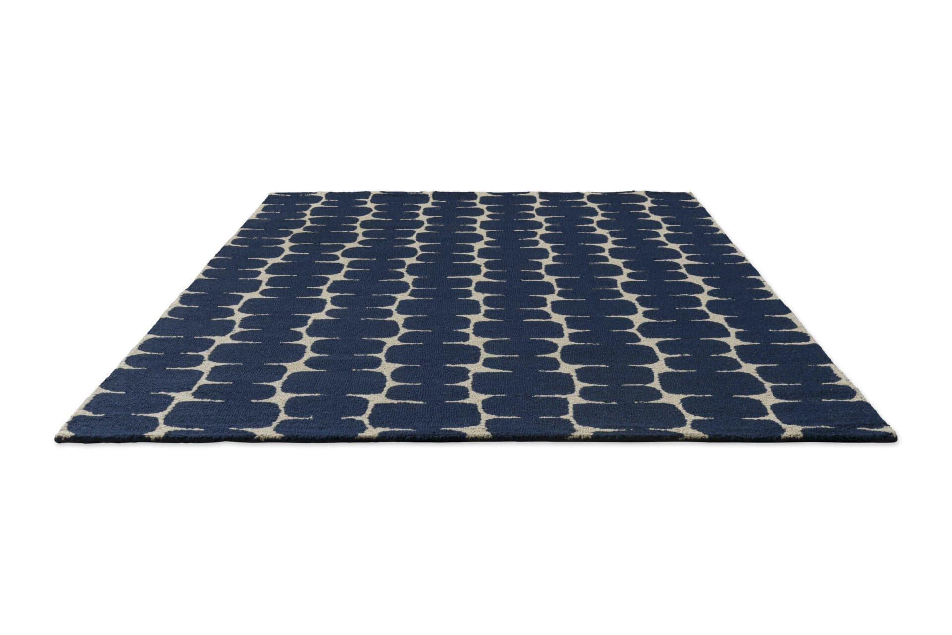 Rug LITTLE LOHKO INDIGO 250x350 cm, navy blue, wool, Scion Living - 56059