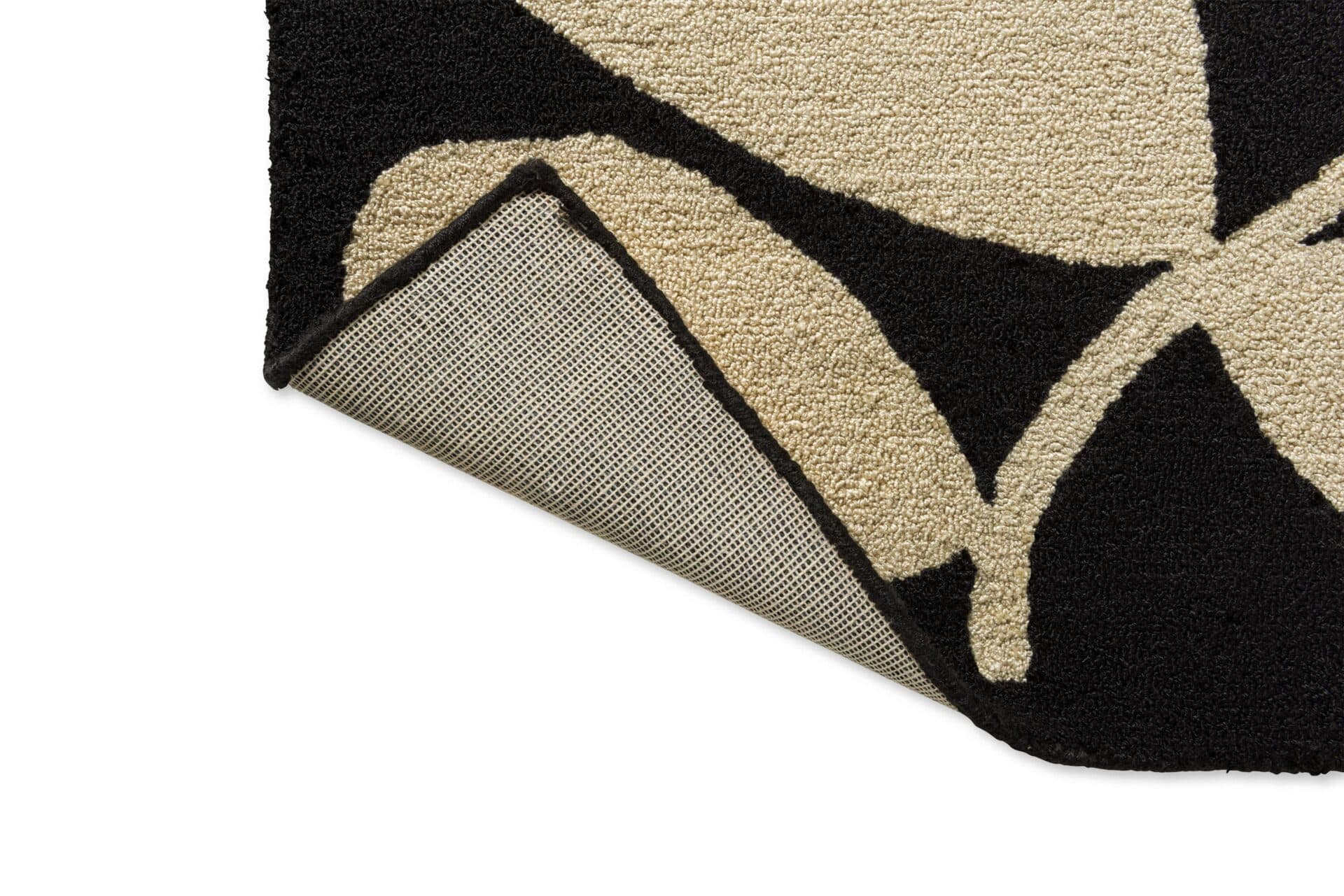 Outdoor rug Sycamore Black 200x280 cm, beige, black, Orla Kiely - 57305