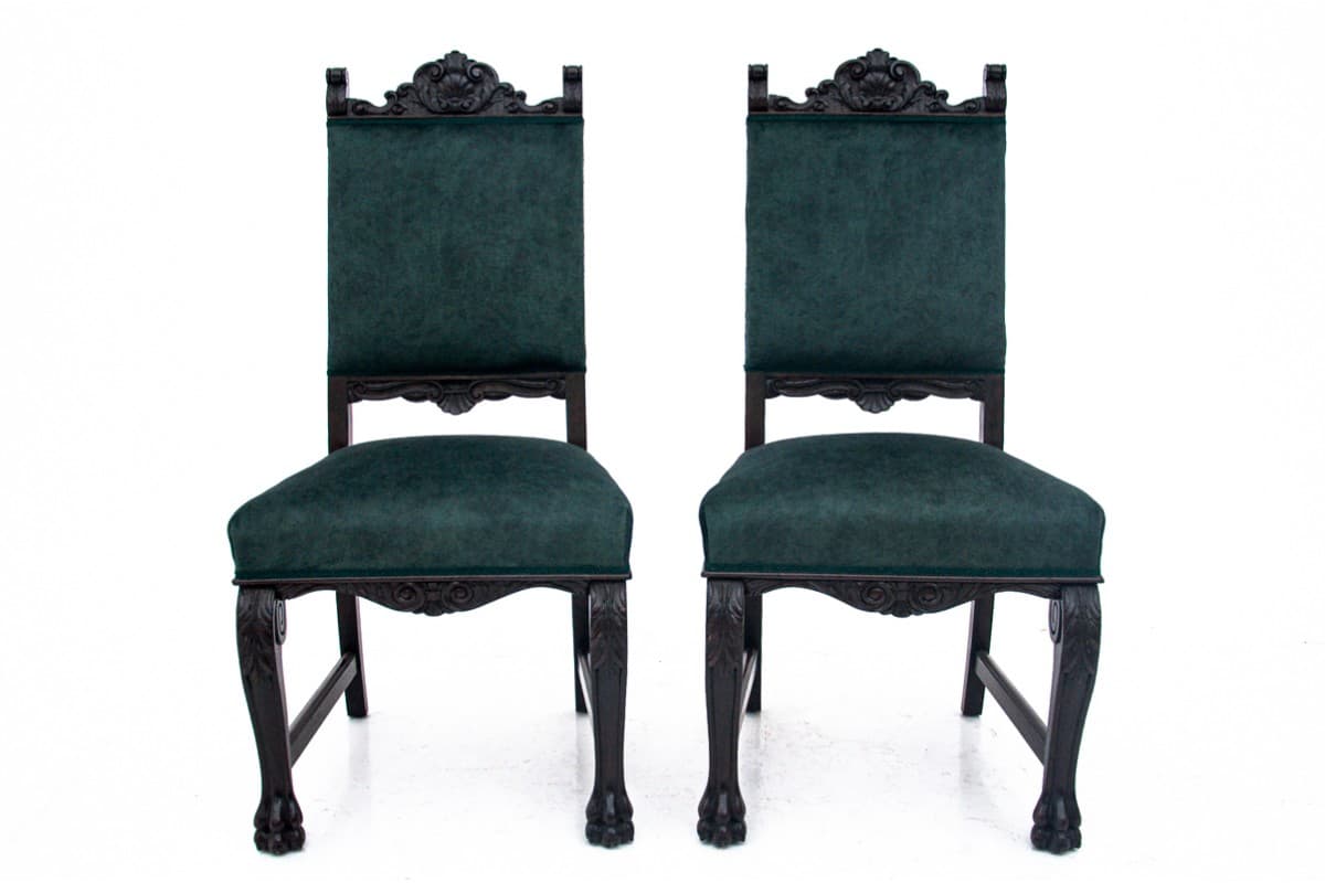 Oak Chairs with Lion's Paw Feet, Western Europe, 1920s - 50040