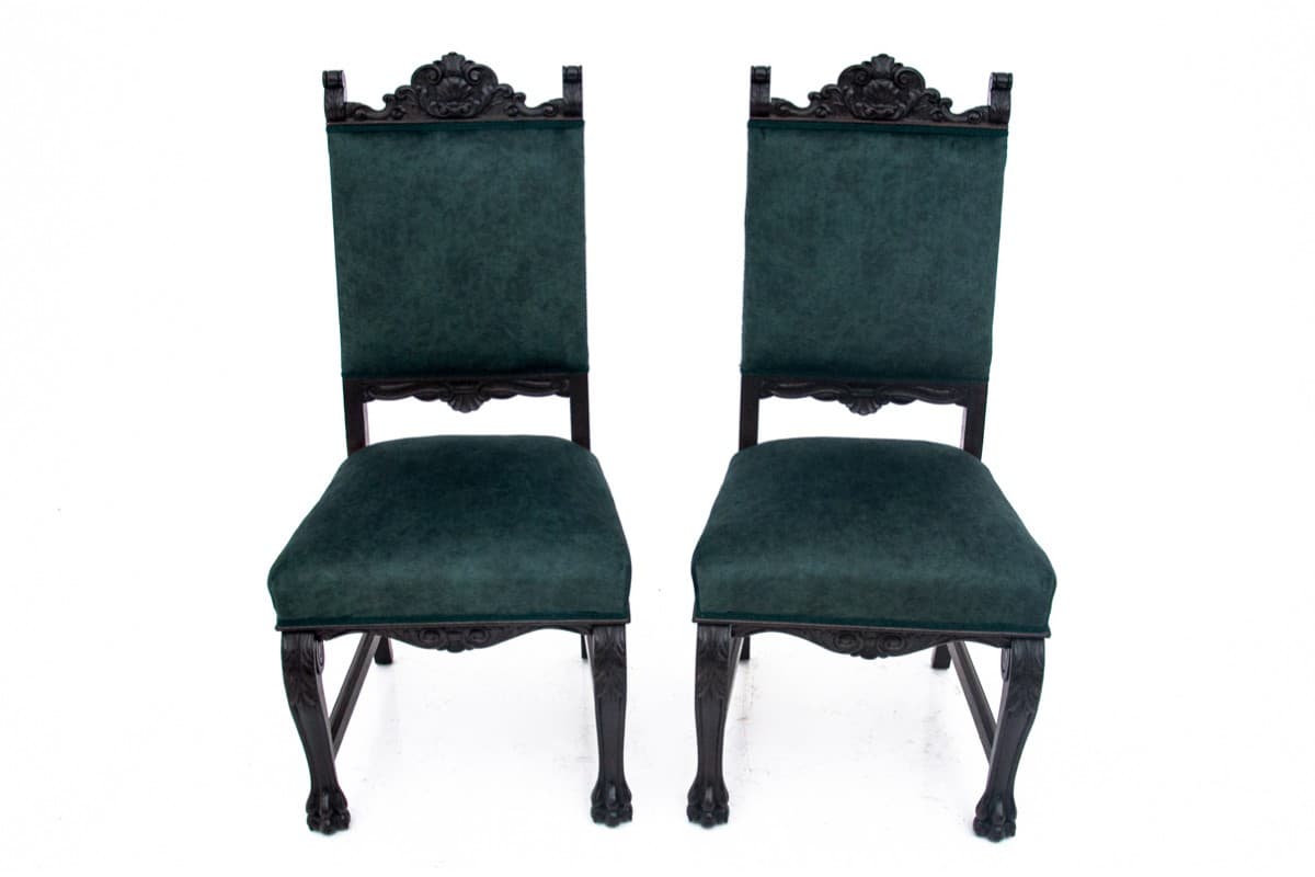Oak Chairs with Lion's Paw Feet, Western Europe, 1920s - 50039