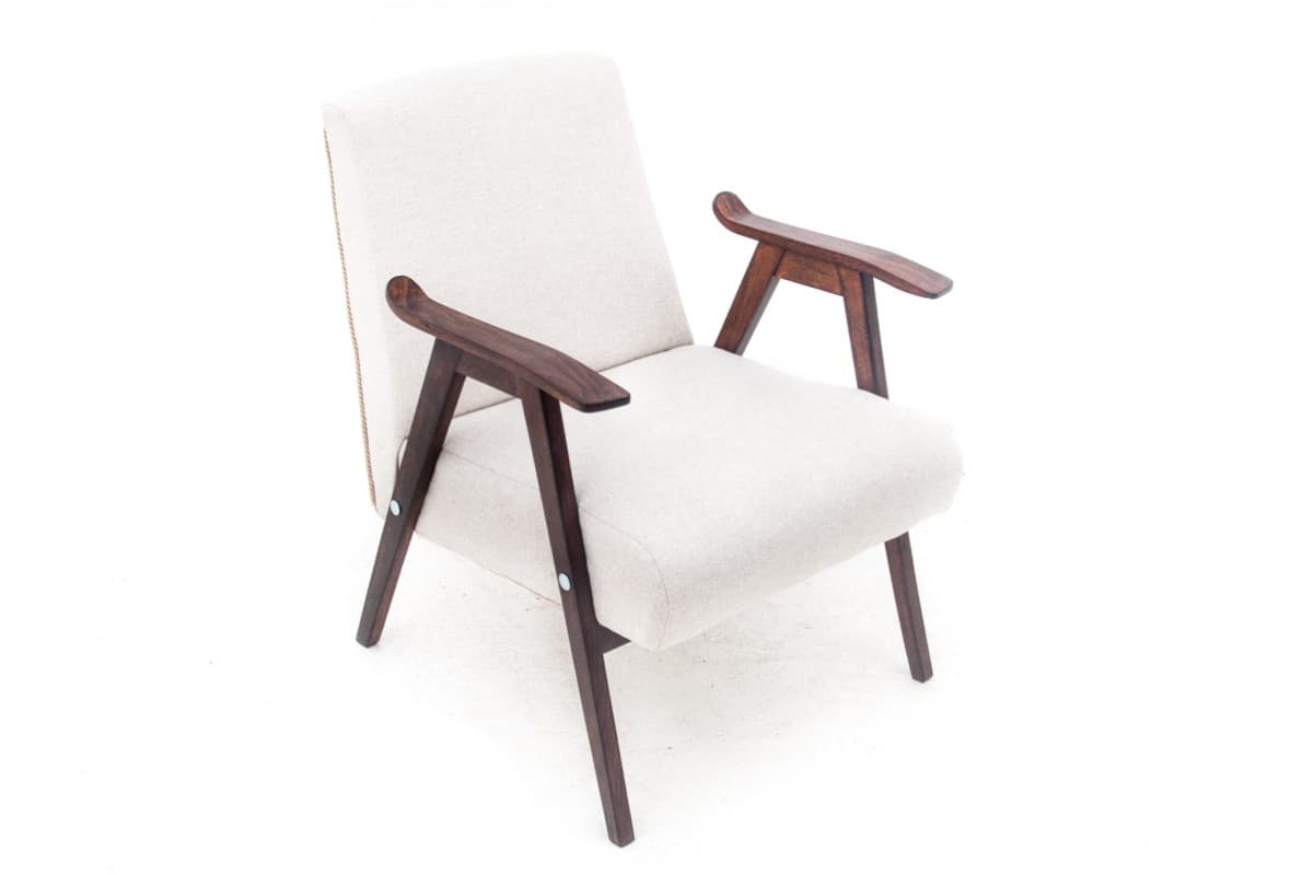 Beżowy fotel, Polska, lata 60. - 50047