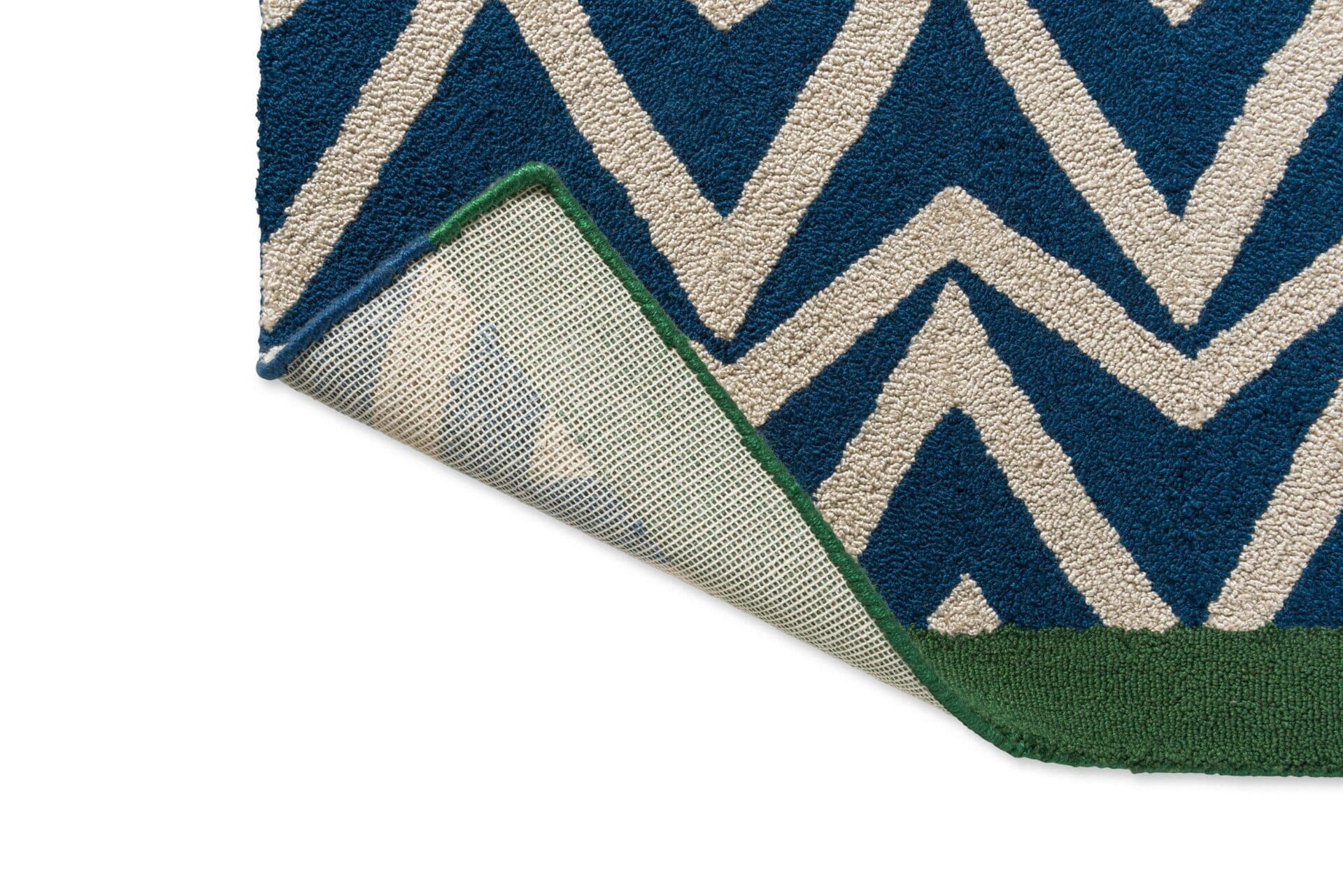 Outdoor rug Dhurrie blue, navy blue, green, 200x280 cm, Scion Living - 57068