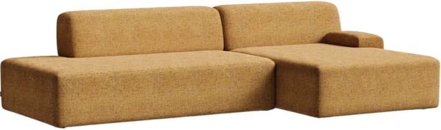 Sofa modułowa Umi narożna prawostronna 255 cm żółty, Feum - WYMIARY