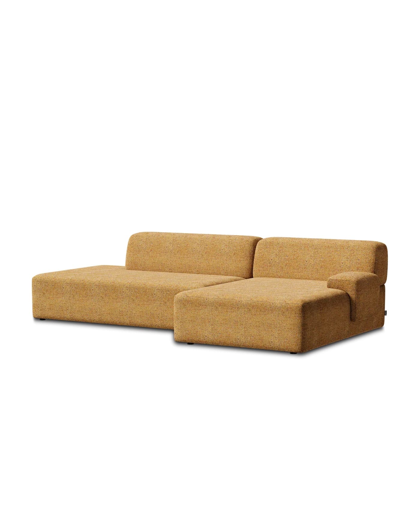 Sofa modułowa Umi narożna prawostronna 255 cm żółty, Feum - 57504