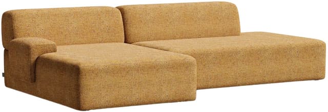 Sofa modułowa Umi narożna prawostronna 255 cm żółty, Feum - DIMENSION