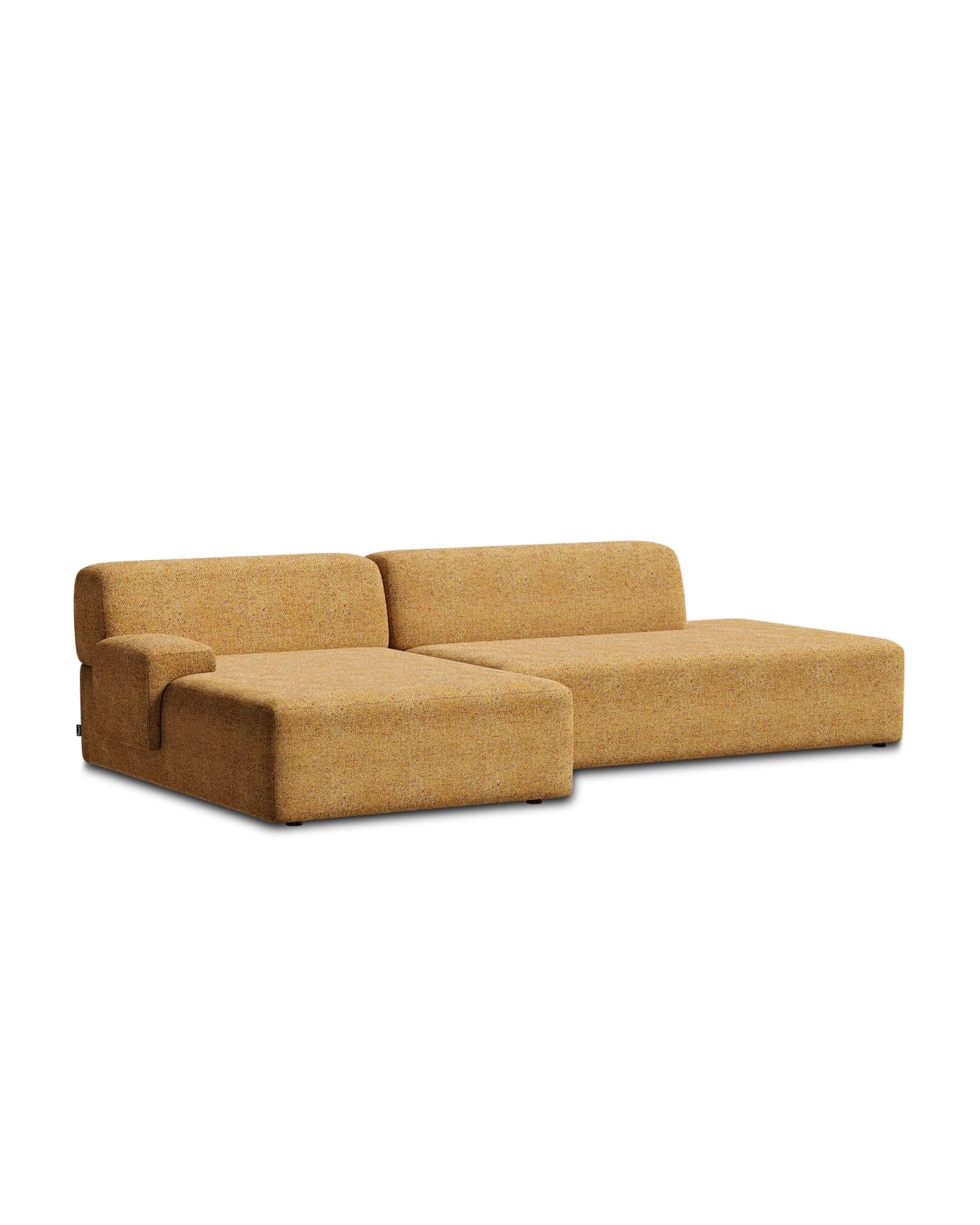 Sofa modułowa Umi narożna prawostronna 255 cm żółty, Feum - 57529