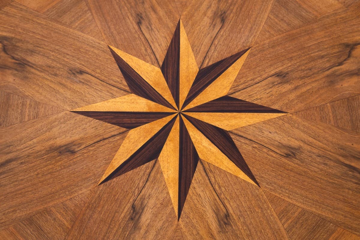 Brown Round Art Deco Table, Poland, 1950s - 50250