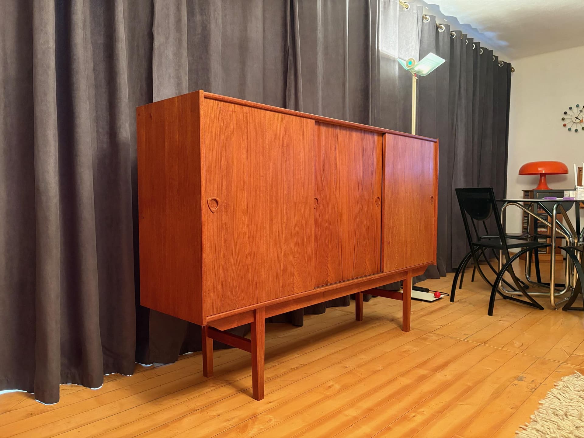 Komoda, brązowy, teak, Dania, lata 60. - 79764