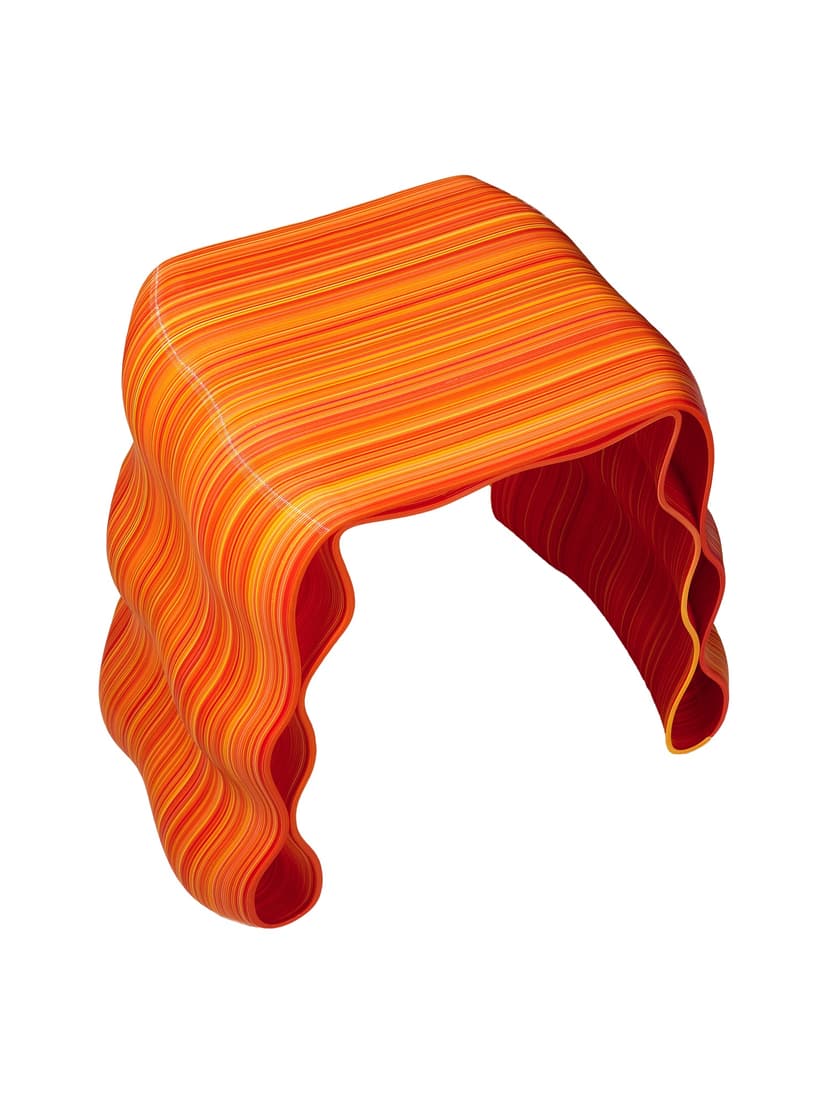 Stołek, STOUEK, pomarańczowy, proj. K. Luteracki, Bluba Studio