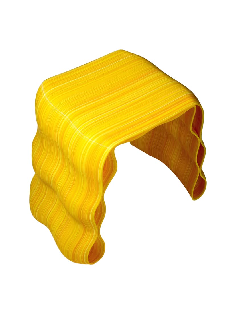 Stołek, STOUEK, żółty, proj. K. Luteracki, Bluba Studio