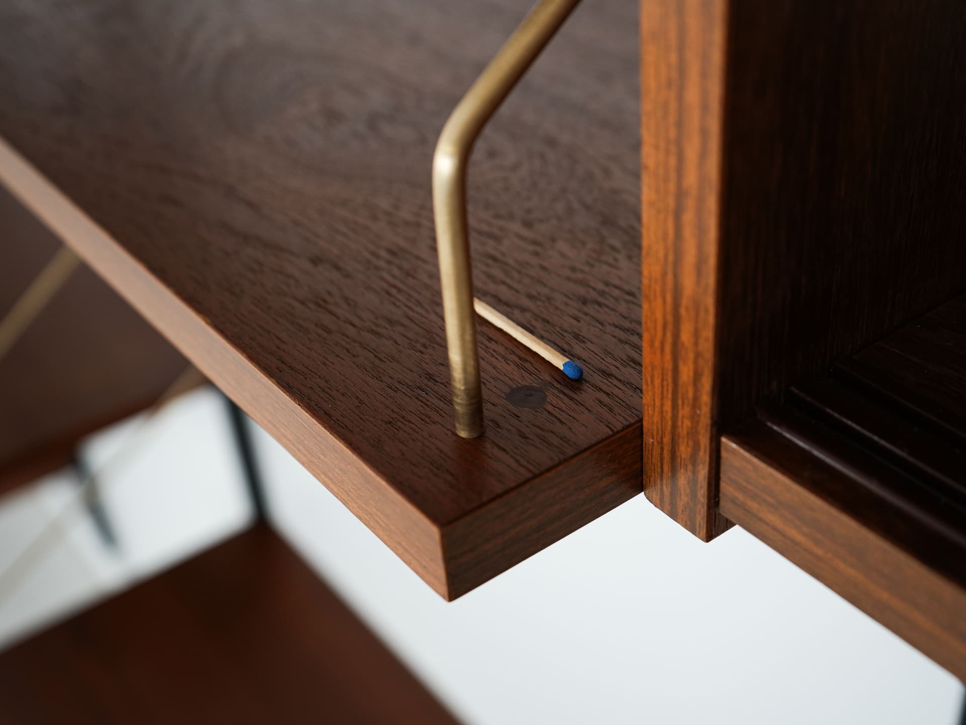 Wall System Shelving Unit, dark brown teak, Denmark, 1960s. - 58709