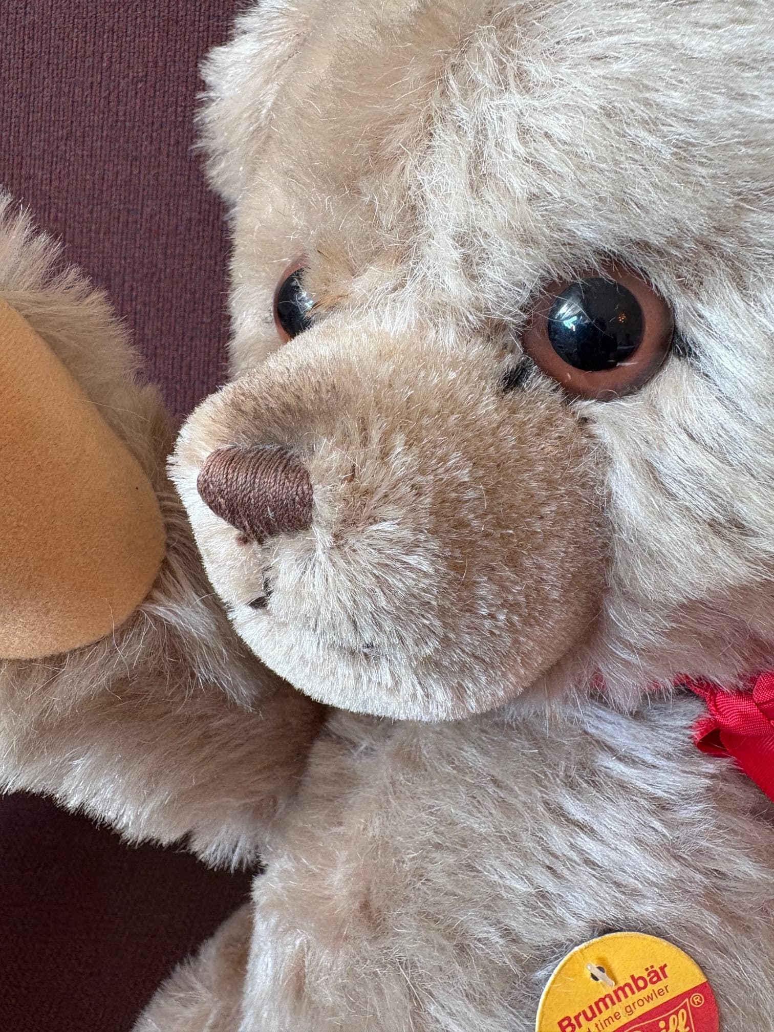 Miś Teddy, beżowy moher, Steiff, Niemcy, lata 80. - 58973