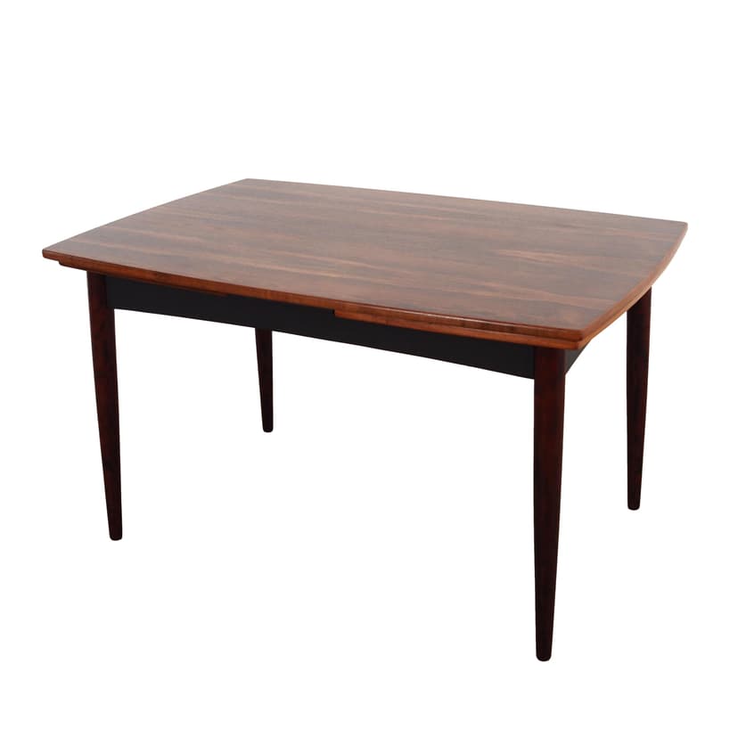 Dining table, brown rosewood, brown mahogany, Denmark, 1970s.