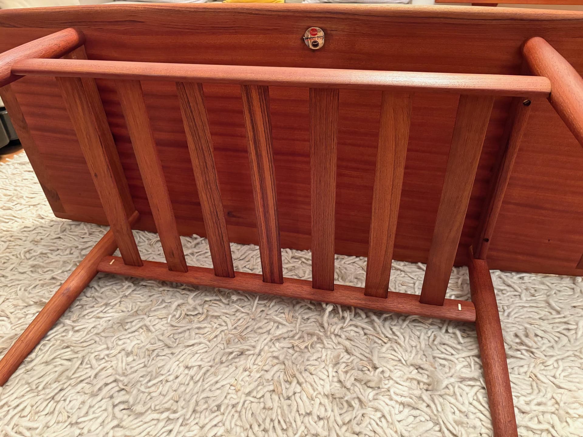 Coffee table, brown teak, by G. Jalk, Glostrup Møbelfabrik, Denmark, 1960s. - 79682