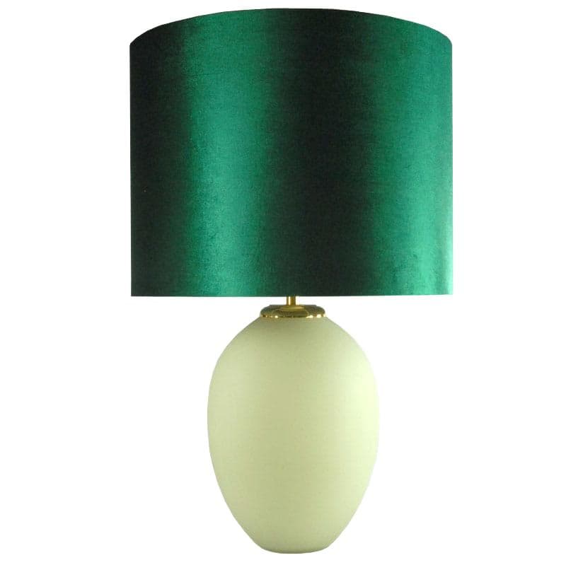 Kremowa lampa stołowa ze szkła satynowego, Włochy, lata 80.