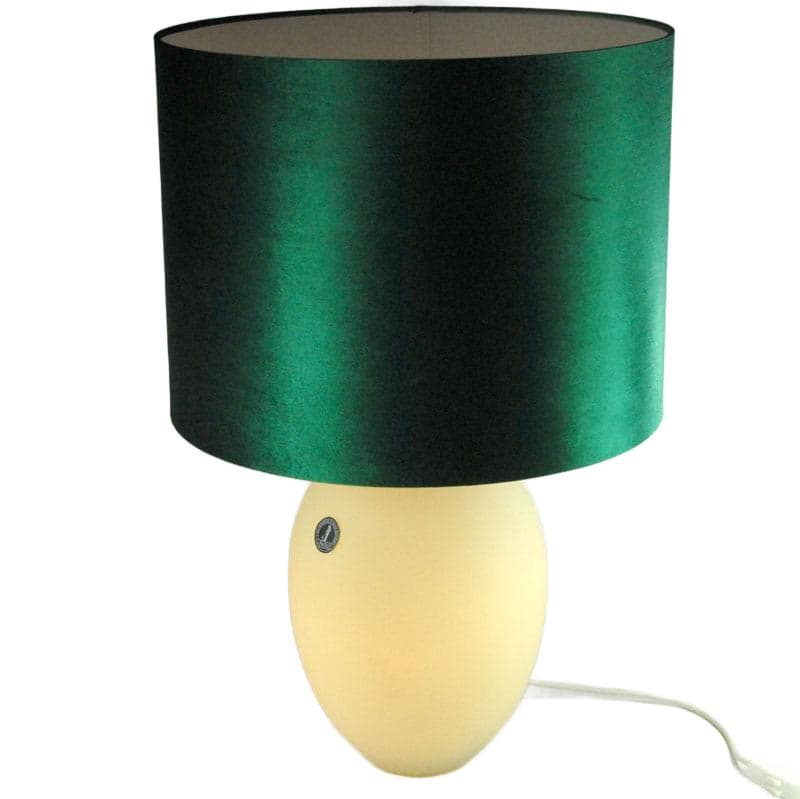 Ivory Satin Glass Table Lamp, Italy, 1980s - 5290