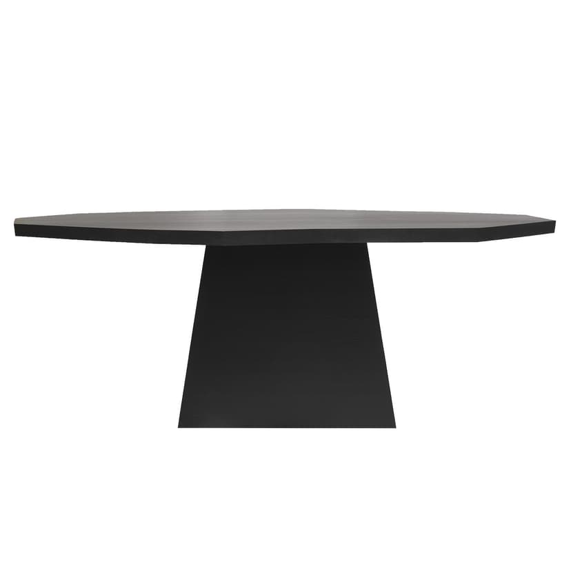 Table 160/180x90/100x76 cm black oak, no designer info, no brand