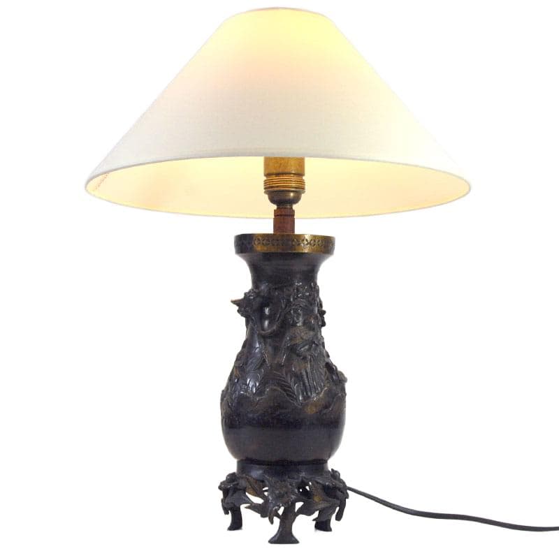 Brązowa lampa stołowa, Japonia, XIX w. - 5284