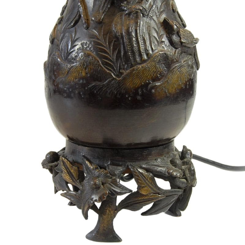 Brązowa lampa stołowa, Japonia, XIX w. - 5281