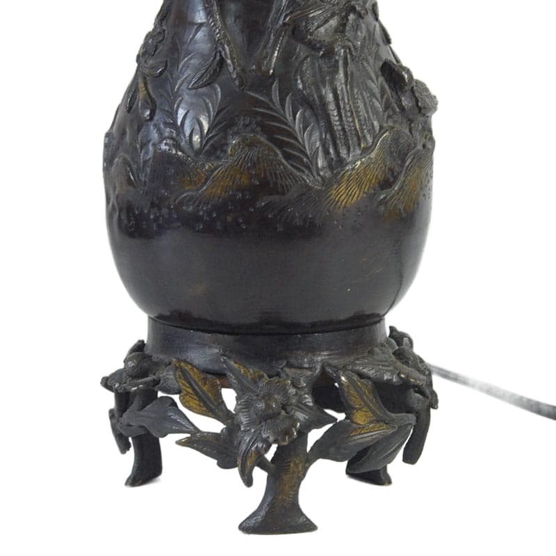 Brązowa lampa stołowa, Japonia, XIX w. - 5286