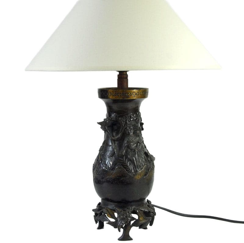 Brązowa lampa stołowa, Japonia, XIX w. - 5279