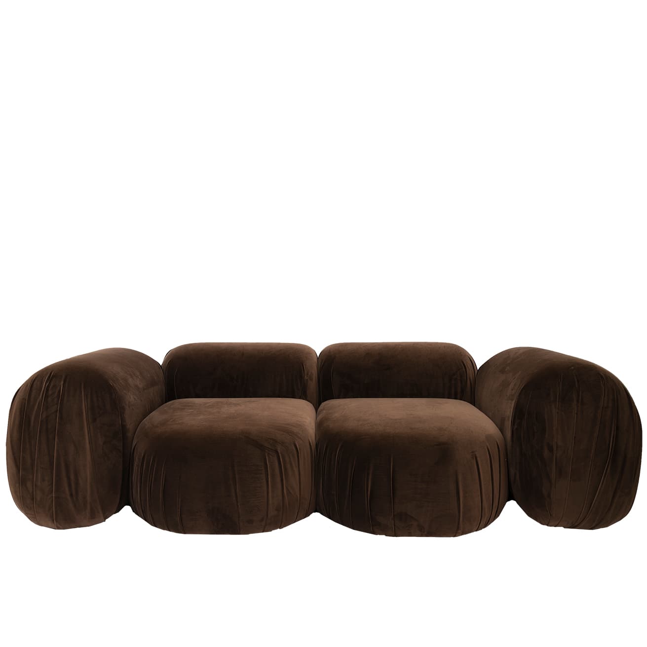 Modular sofa velvet 220/290x110x60 cm, no designer, no brand