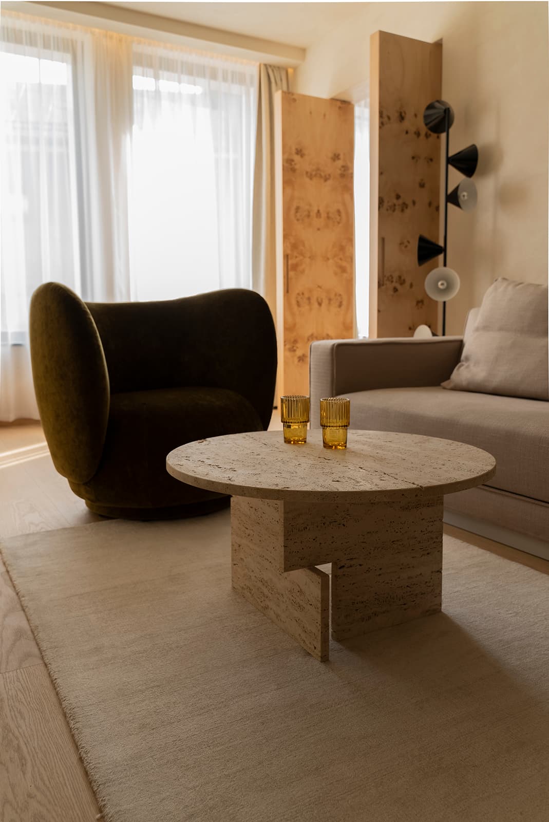 Stolik kawowy z trawertynu Object068, NG Design - 61641