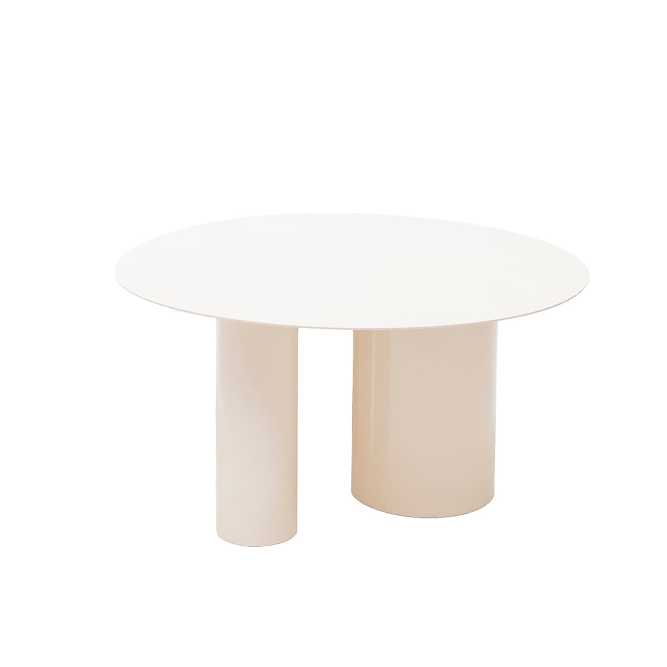 Stolik kawowy Ø90x35 cm stal malowana proszkowo ecru Object067, NG Design - 62209