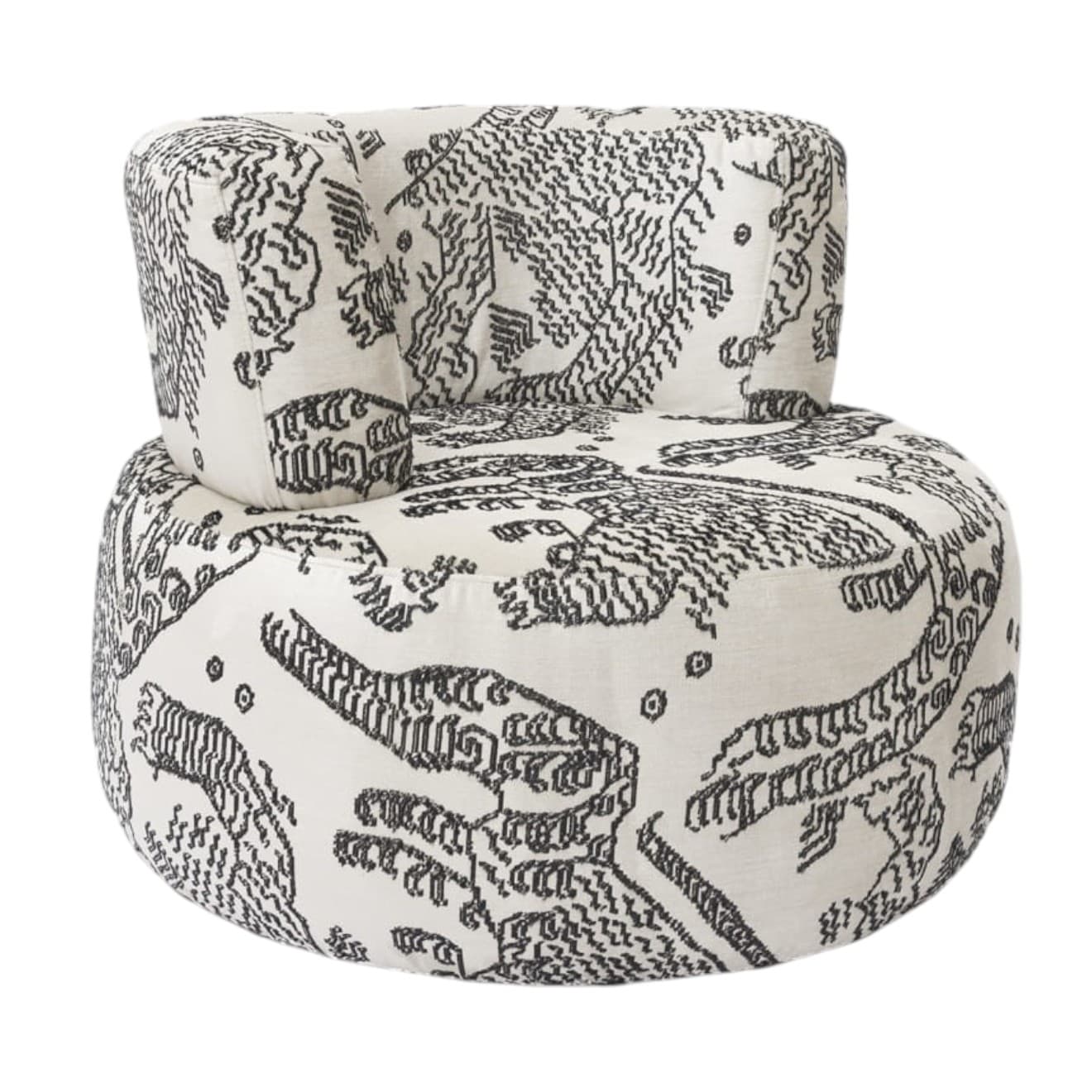 Fotel tapicerowany tkanina Dedar White Object051, NG Design