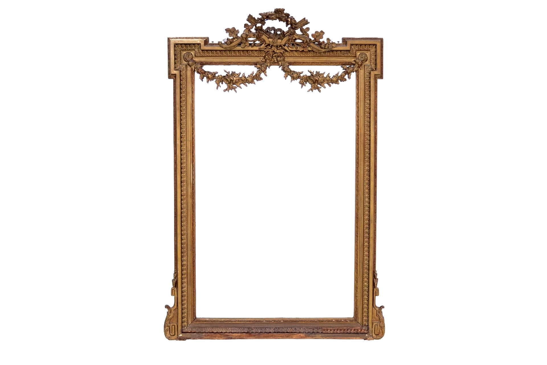 Złote lustro ścienne, Francja, XIX wiek