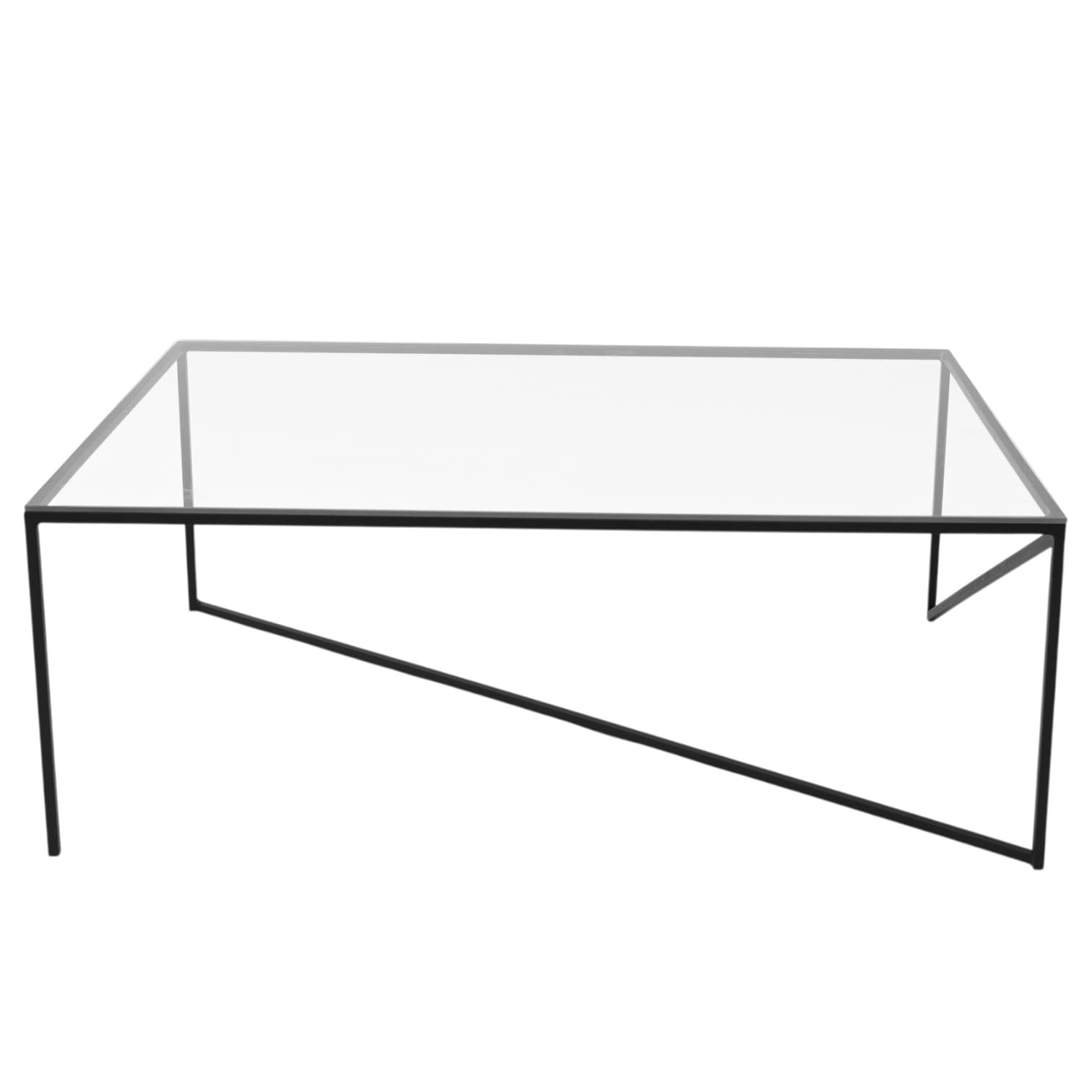 Stolik kawowy stalowy szklany blat Object038, NG Design