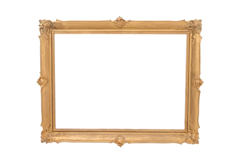 Złote poziome lustro, Francja, styl rokoko