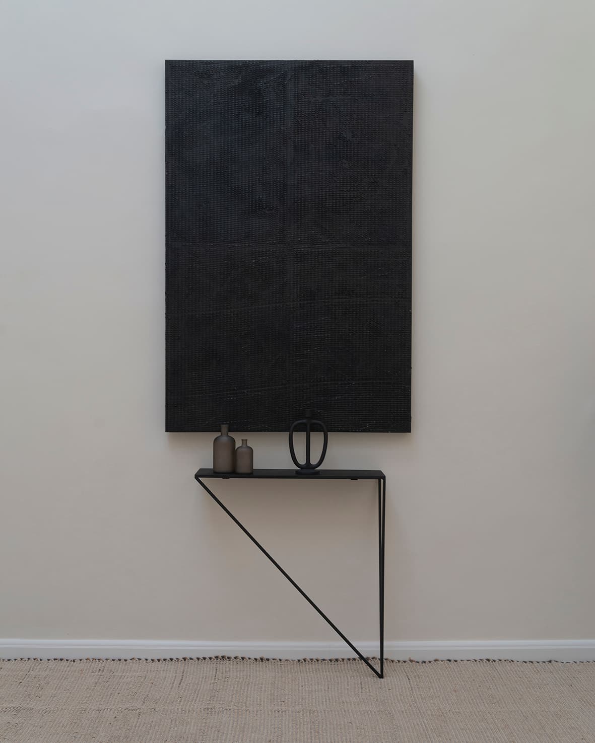 Czarna minimalistyczna konsola ze stali malowanej proszkowo Object036, NG Design - 62743