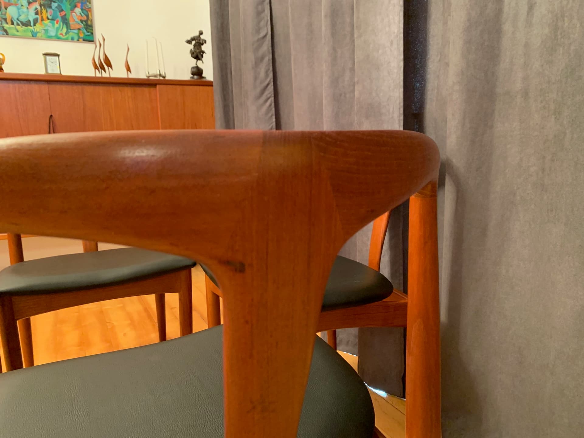 Zestaw czterech krzeseł Juliane, drewno tekowe, proj. J. Andersen, Uldum Møbelfabrik, Dania, lata 60. - 59303