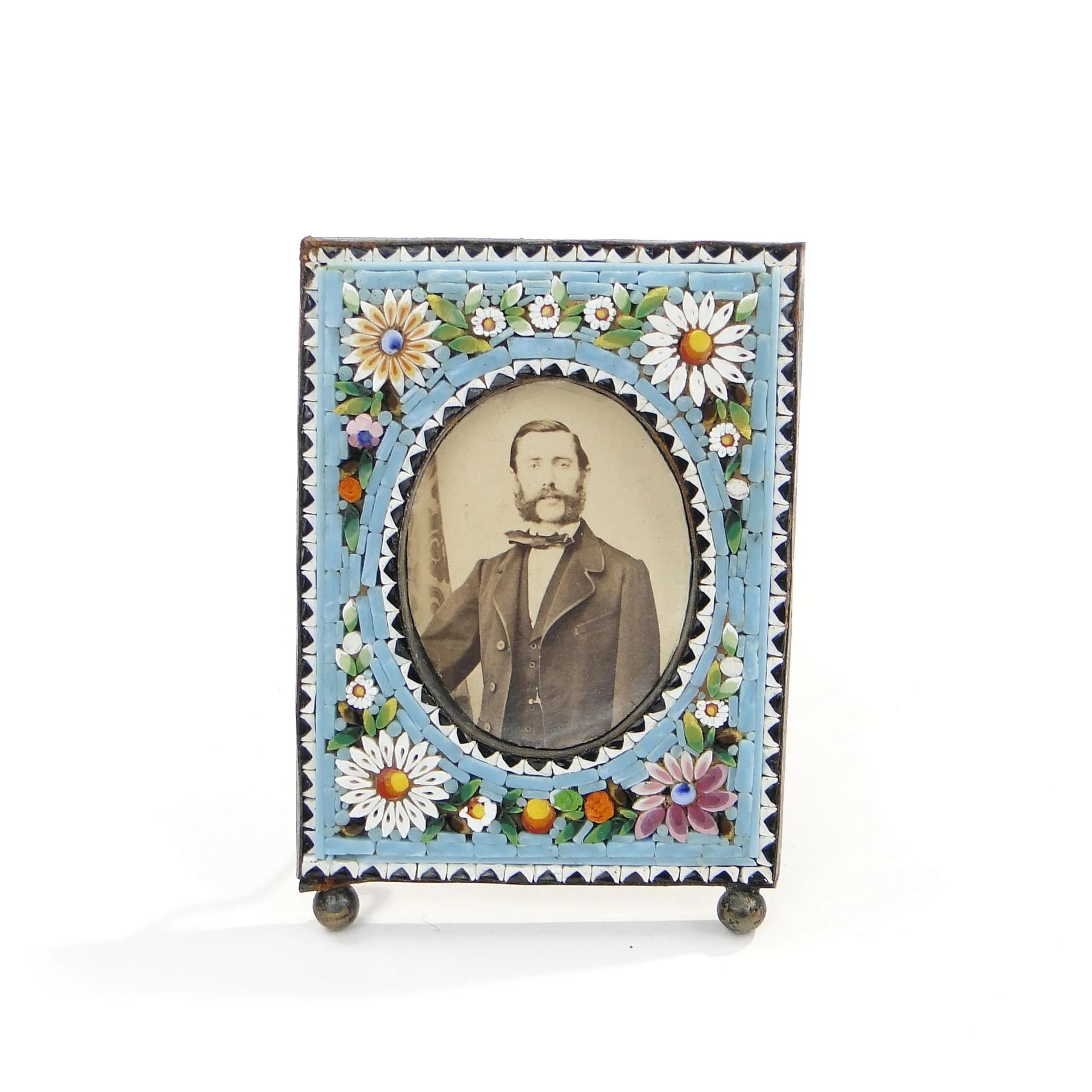 Ramka na zdjęcie z mikromozaiką millefiori, Włochy, lata 1900–1920 - 59519