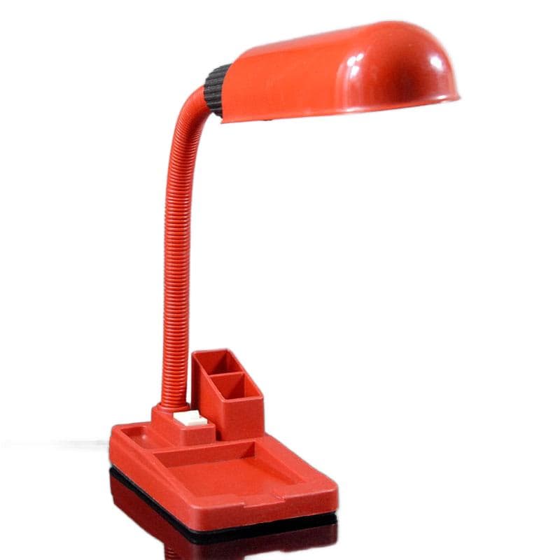 Czerwona lampa biurkowa, Stilplast, Włochy, lata 80. - 5338