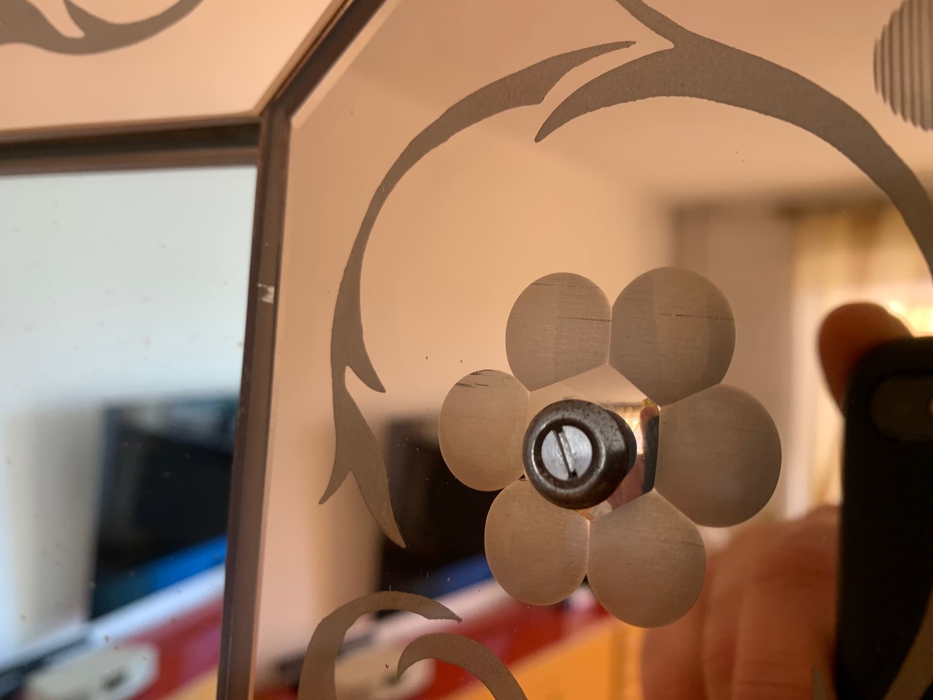 Lustro ścienne, Cristal Arte, szkło złote, styl Pietro Chiesa, Włochy, lata 50. - 59725