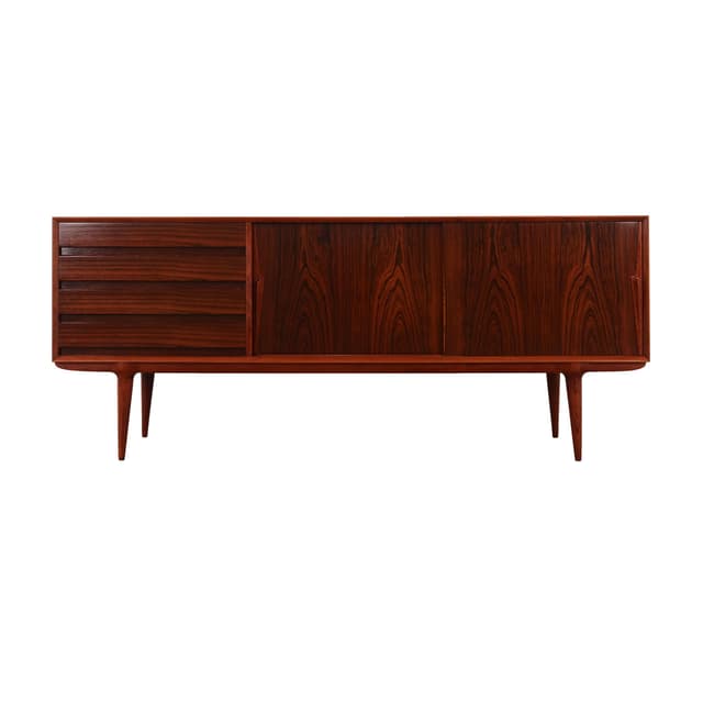 Sideboard, palisander brązowy, Omann Jun, Dania, lata 70. - WYMIARY