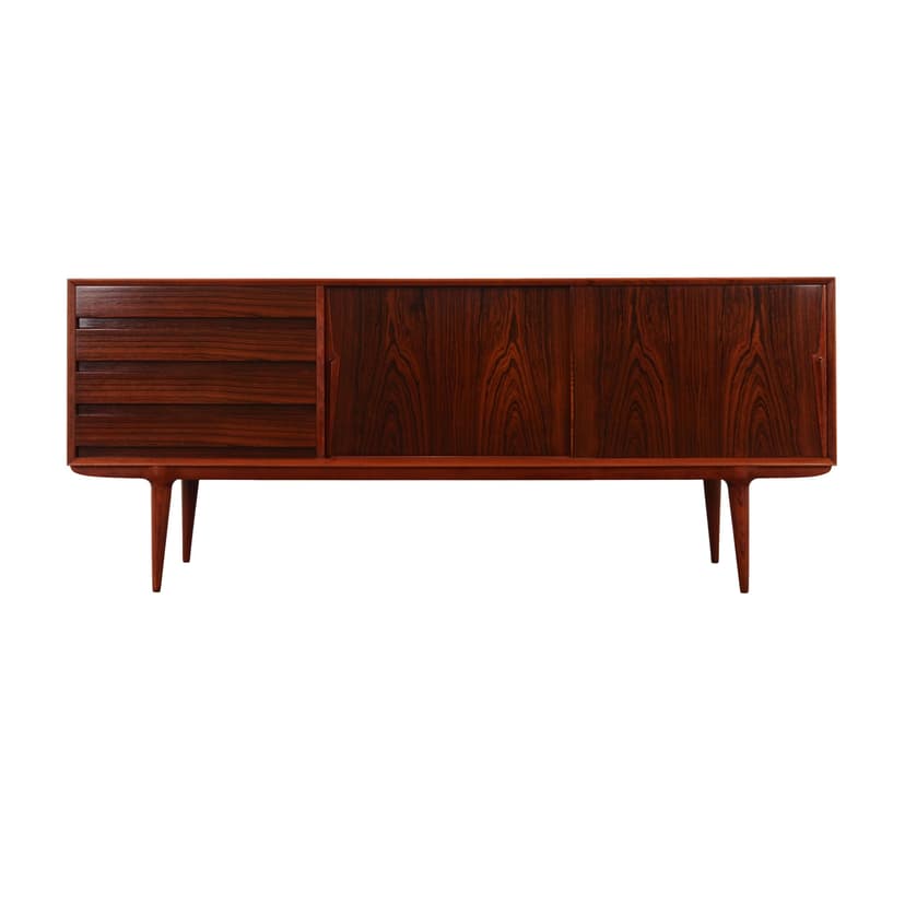 Sideboard, palisander brązowy, Omann Jun, Dania, lata 70.