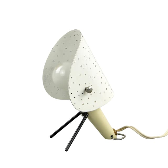 Lampa stołowo-ścienna Pop Art, ivory white, metal, proj. A. Gałecki, Polska, lata 60. - WYMIARY