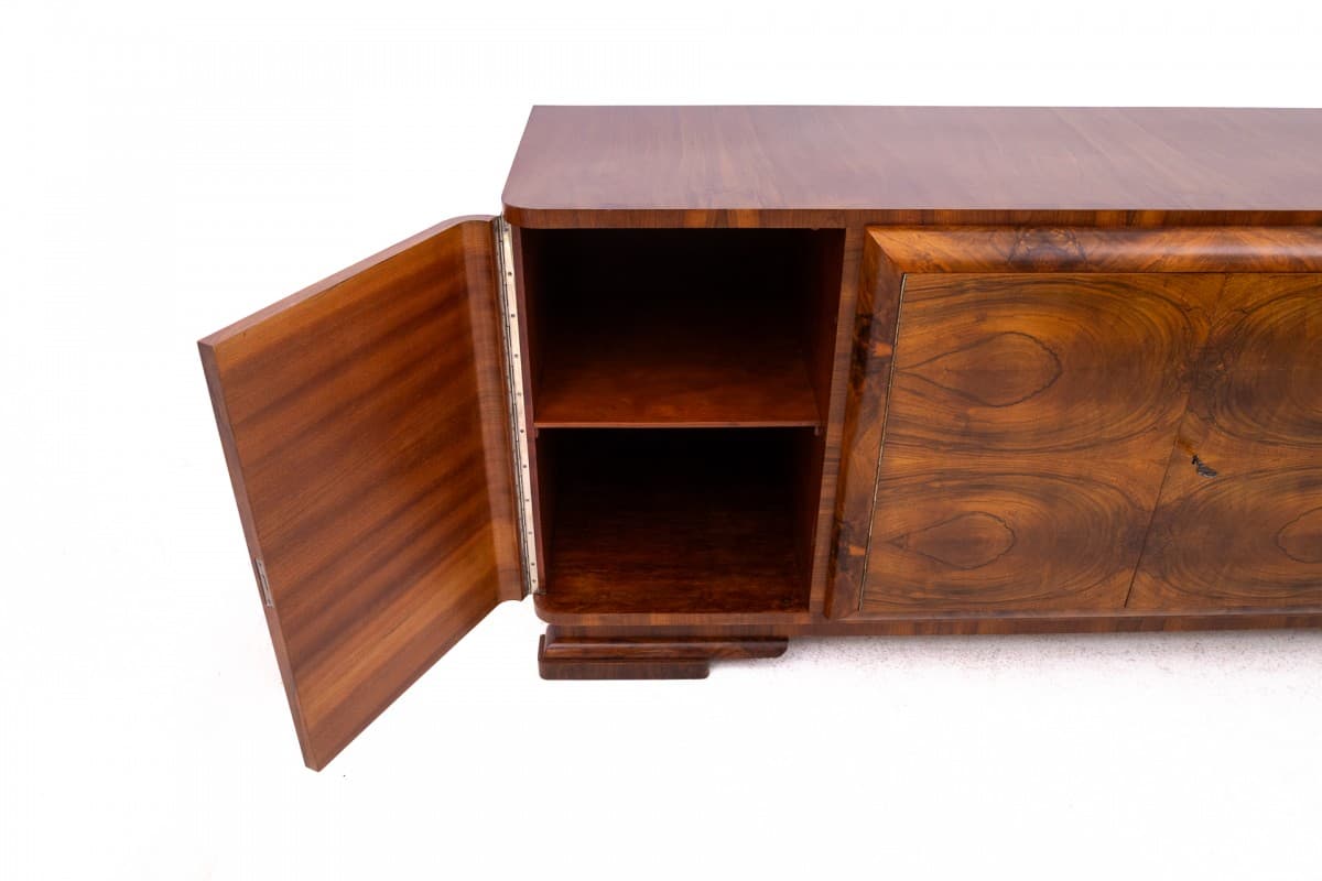 Brązowa komoda Art Deco, Polska, lata 40. - 191451