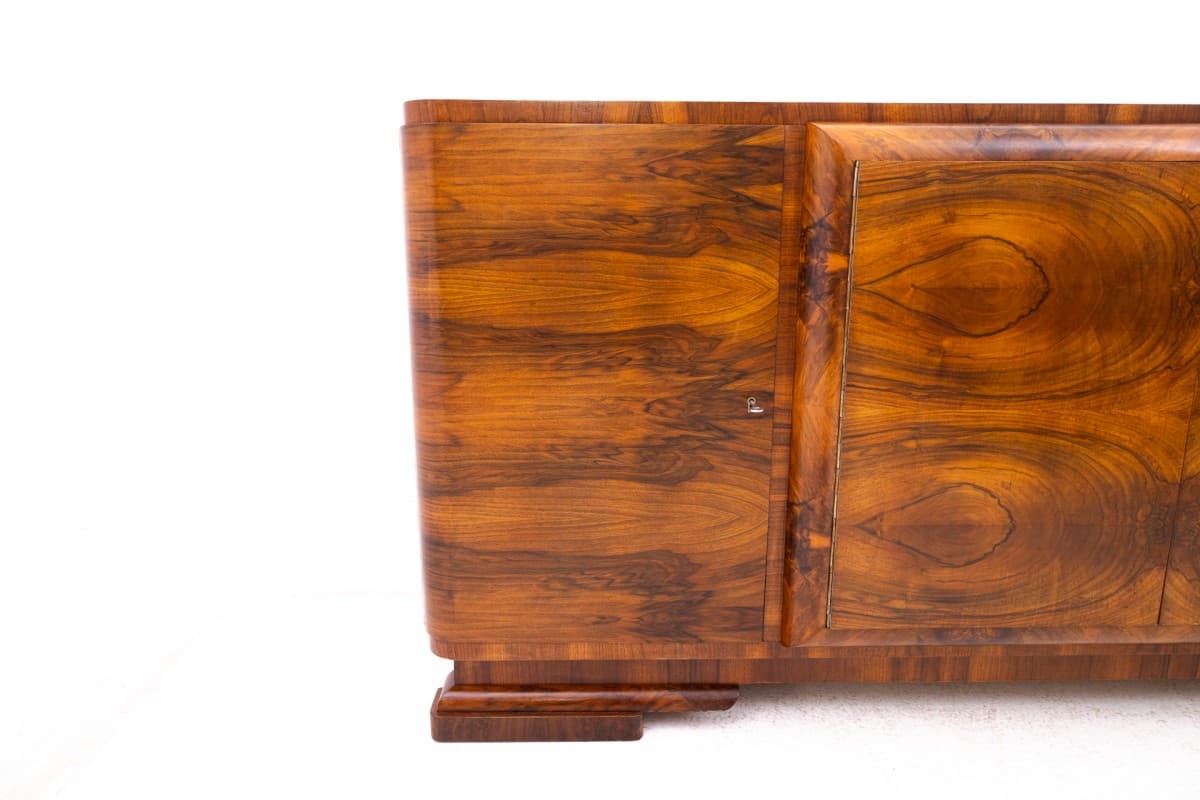 Brązowa komoda Art Deco, Polska, lata 40. - 191454