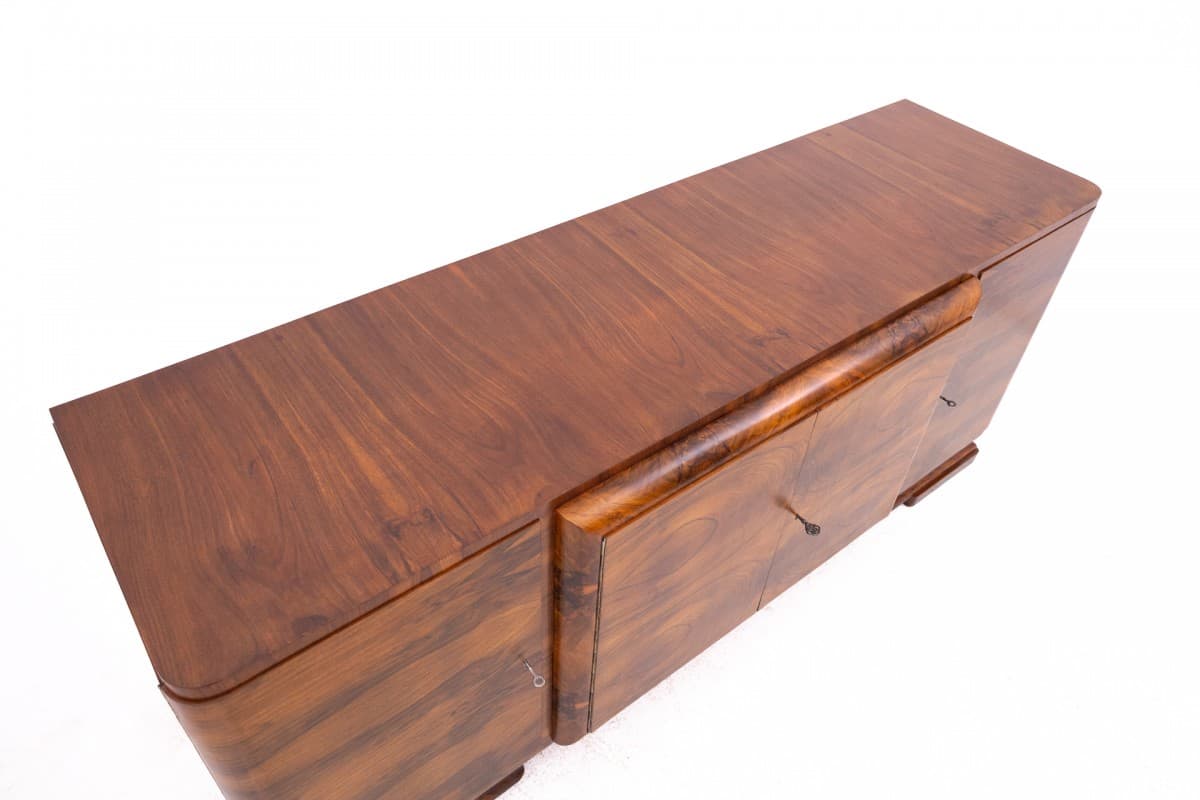 Brązowa komoda Art Deco, Polska, lata 40. - 191452