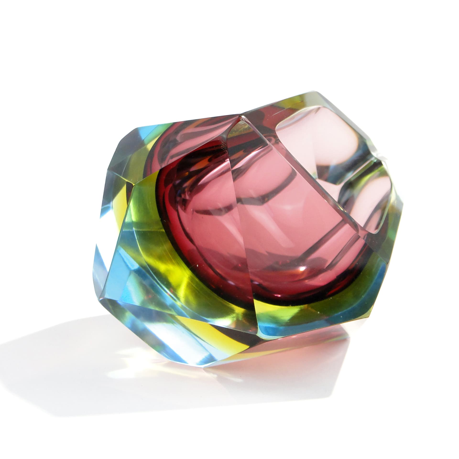 Popielnica Mandruzzato, szkło multikolor, proj. F. Poli, Włochy, lata 50. - 59907
