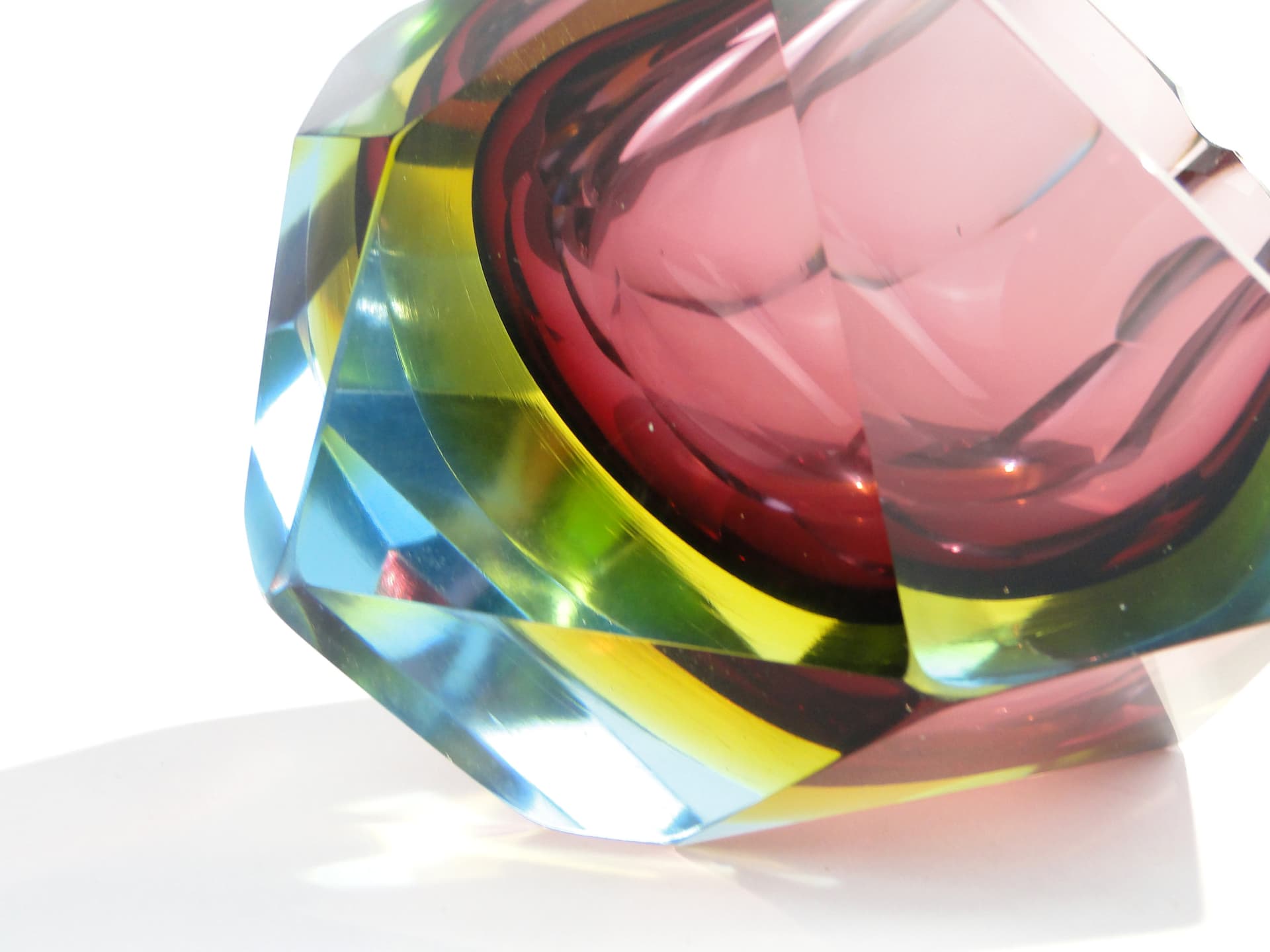 Popielnica Mandruzzato, szkło multikolor, proj. F. Poli, Włochy, lata 50. - 59908