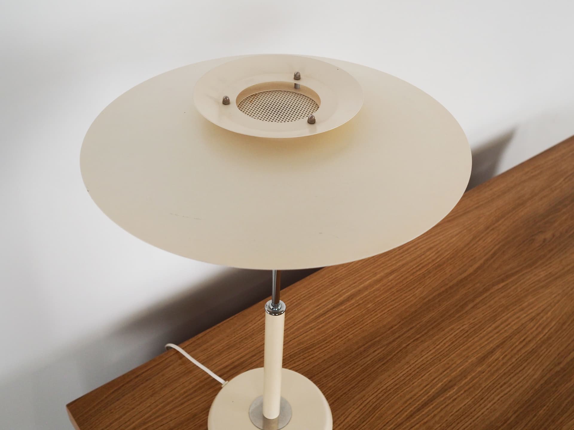 Lampa biurkowa, beżowy, metal, Dania, lata 70. - 59916