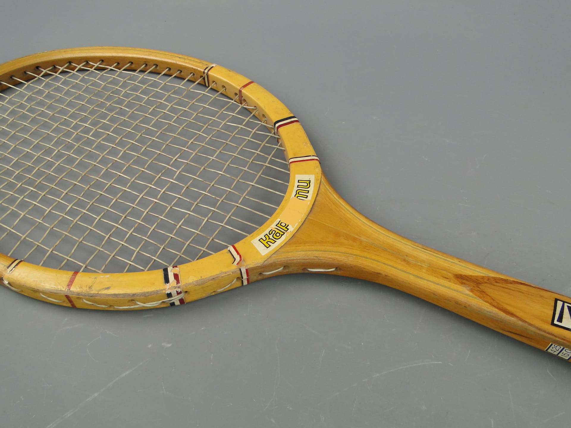 Rakieta tenisowa, brąz jasny, drewno, ZSRR, lata 60. - 59955